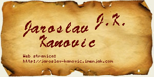 Jaroslav Kanović vizit kartica